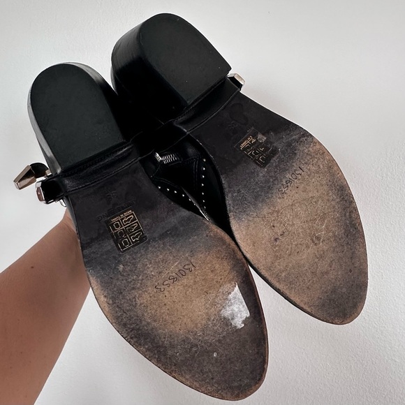 Anine Bing Bianca Leather Stud Black Ankle Boots EU38 - Picture 8 of 11